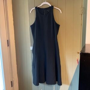 Banana Republic Black Racer Dress with Seam Details Sz 8 Tall